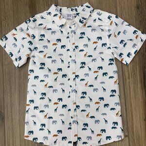 Deux Par Deux Jungle Dress Shirt